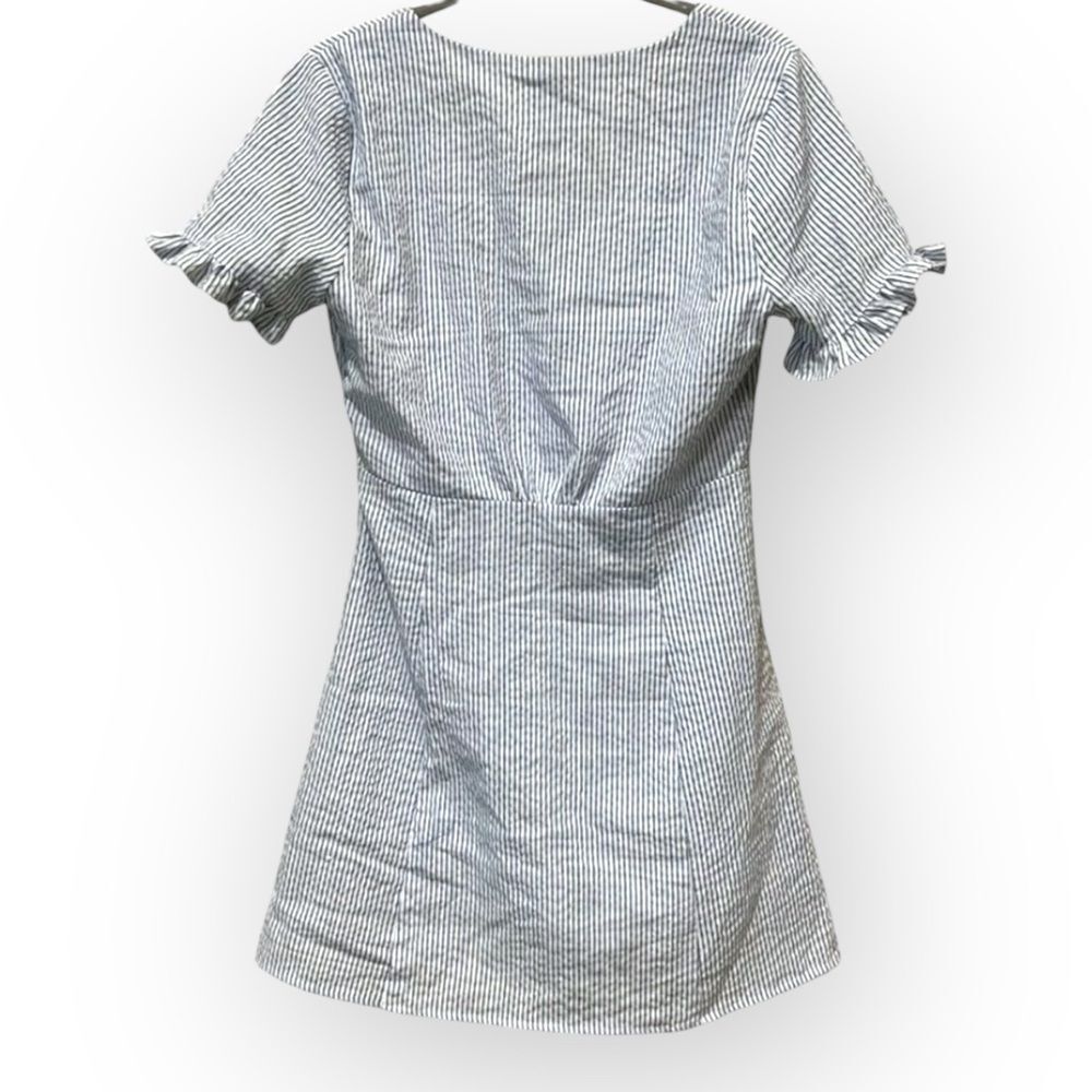 Privacy Please Revolve Daffodil Button Front Striped Mini Dress – Size Medium - Picture 3 of 6